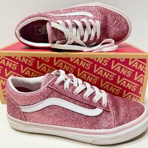 Vans Old Skool Glitter Lilas Girls Size 5.5 Big Kids